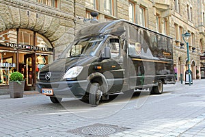 UPS Delivery Truck in Helsinki, Finland